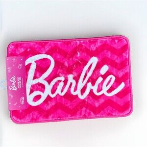 Barbie Girls Pink Bath Mat Floor Rug Bathroom Home Decor HTF